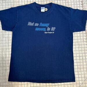 Super Troopers Movie Shirt Men's Large Promo “Not So Funny Meow Is It?” Y2K 00’s